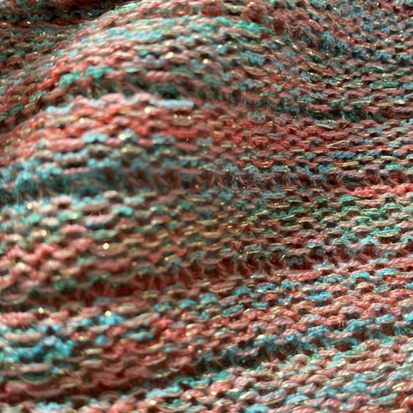 Krazy Kat Womens NWT Pink and Blue Long Line Cardigan with Glitter Size XXL - Picture 8 of 12